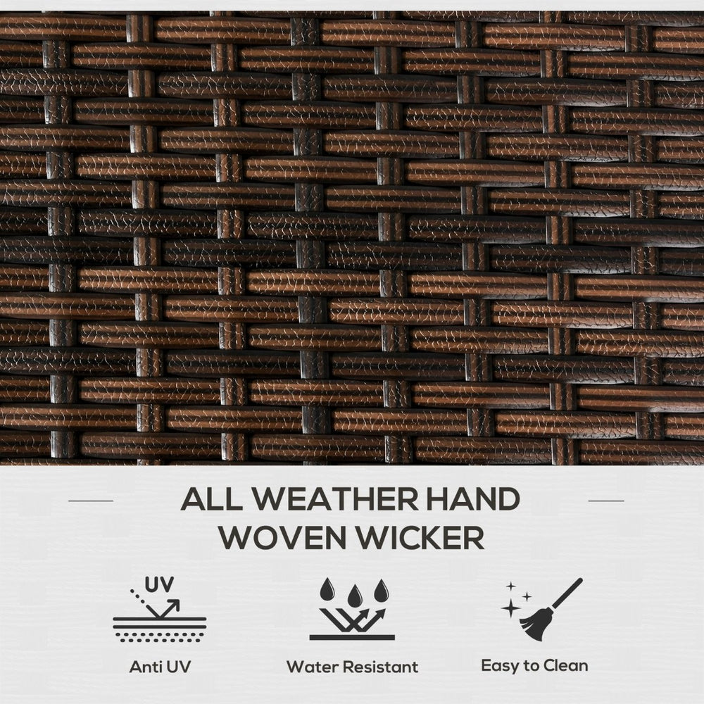 English Elm Outsunny Outdoor Rattan Deck Box With Liner - Stylish Storage For Cushions, Shoes, Pool Toys & More W2225P200517-GIGA