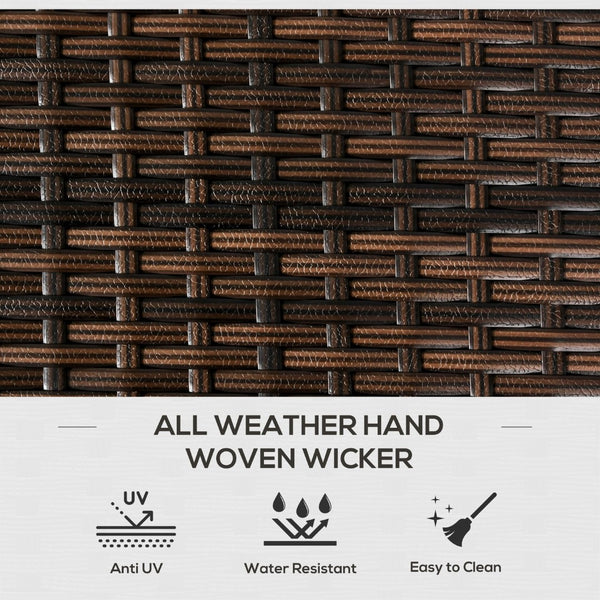 English Elm Outsunny Outdoor Rattan Deck Box With Liner - Stylish Storage For Cushions, Shoes, Pool Toys & More W2225P200517-GIGA