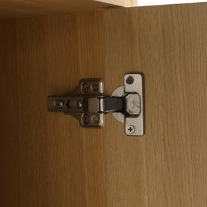 English Elm 12 Inch Wall Mounted Oak Storage Cabinet Soft Close Door for Bathroom or Study W1972P457945