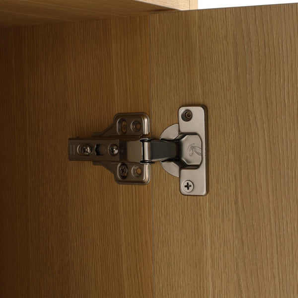 English Elm 12 Inch Wall Mounted Oak Storage Cabinet Soft Close Door for Bathroom or Study W1972P457945
