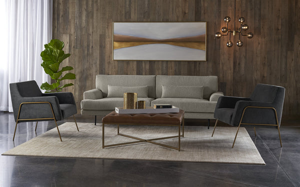 Sunpan Deimos Chandelier - Modern Ceiling Light with Smoke Grey Glass and Black Iron, Perfect for Any Space Small - 31W x 31D x 49H