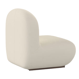 Worldwide Home Furnishings Zilano-accent Chair - Oversized Boucle Upholstered Seat For Casual Elegance In Any Space Ivory Boucle Fabric 403-115iv
