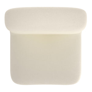 Worldwide Home Furnishings Zilano-accent Chair - Oversized Boucle Upholstered Seat For Casual Elegance In Any Space Ivory Boucle Fabric 403-115iv