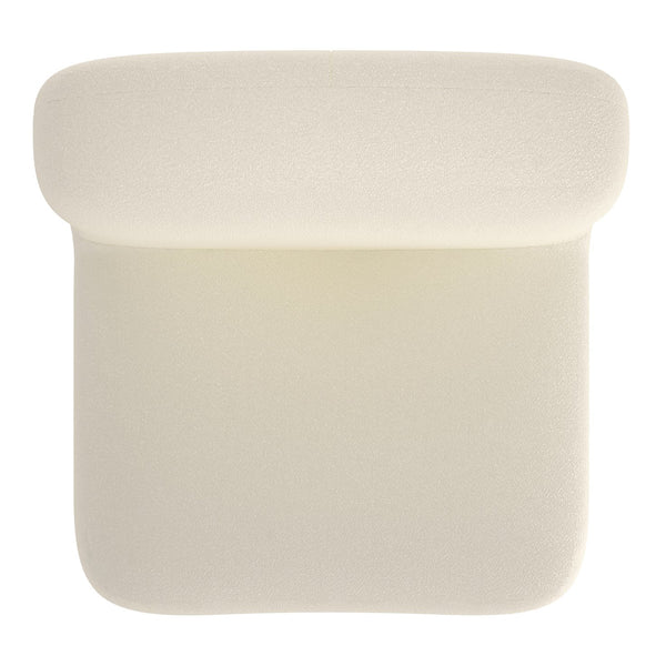 Worldwide Home Furnishings Zilano-accent Chair - Oversized Boucle Upholstered Seat For Casual Elegance In Any Space Ivory Boucle Fabric 403-115iv