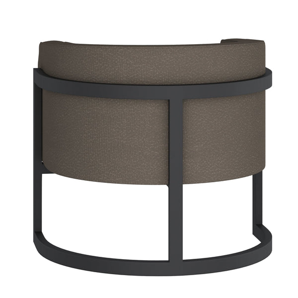 Worldwide Home Furnishings Zhuri-accent Chair - Bold Textured Boucle Fabric With Metal Frame, Perfect For Any Living Space Charcoal,Black Boucle Fabric,Metal 403-120ch