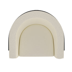 Worldwide Home Furnishings Zhuri-accent Chair - Bold Textured Boucle Fabric With Metal Frame, Perfect For Any Living Space Ivory,Black Boucle Fabric,Metal 403-120iv