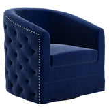 !nspire Velci Accent Chair Blue Velvet