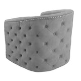 !nspire Velci Accent Chair Grey Velvet