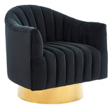 !nspire Cortina Accent Chair Black/Gold Base Black/Gold Velvet/Stainless Steel