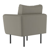 !nspire Ryker Accent Chair Grey-Beige/Black Faux Leather/Metal