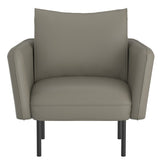 !nspire Ryker Accent Chair Grey-Beige/Black Faux Leather/Metal