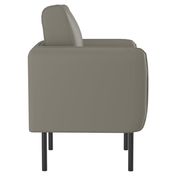 Worldwide Home Furnishings Ryker-accent Chair - Plush Cozy Armchair For Stylish Living Room Or Bedroom Relaxation And Comfort Grey,Beige,Black Faux Leather,Metal 403-590gb