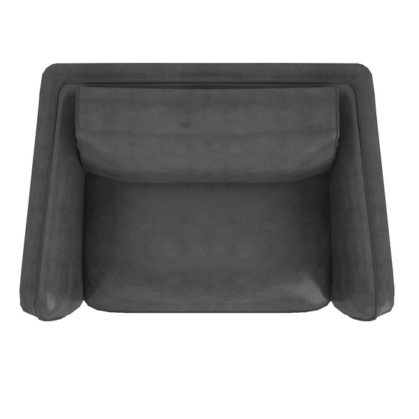 Worldwide Home Furnishings Ryker-accent Chair - Plush Cozy Armchair For Stylish Living Room Or Bedroom Relaxation And Comfort Grey,Black Faux Leather,Metal 403-590gy