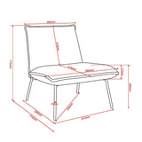 !nspire Gigi Accent Chair Cream Cream/Black Boucle Fabric/Metal