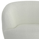 !nspire Cuddle Accent Chair White White Boucle Fabric