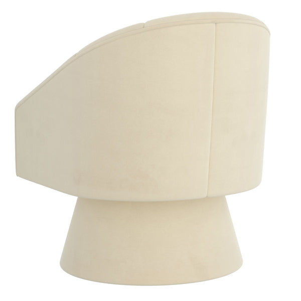 Worldwide Home Furnishings Aggio-accent Swivel Chair – Luxurious Velvet Comfort For Living Rooms, Bedrooms, And Dining Spaces Ivory Velvet 403-899iv
