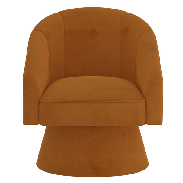Worldwide Home Furnishings Aggio-accent Swivel Chair – Luxurious Velvet Comfort For Living Rooms, Bedrooms, And Dining Spaces Tan Velvet 403-899tn