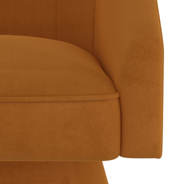 Worldwide Home Furnishings Aggio-accent Swivel Chair – Luxurious Velvet Comfort For Living Rooms, Bedrooms, And Dining Spaces Tan Velvet 403-899tn