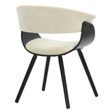 !nspire Holt Accent Chair Beige Beige/Black Fabric/Bentwood
