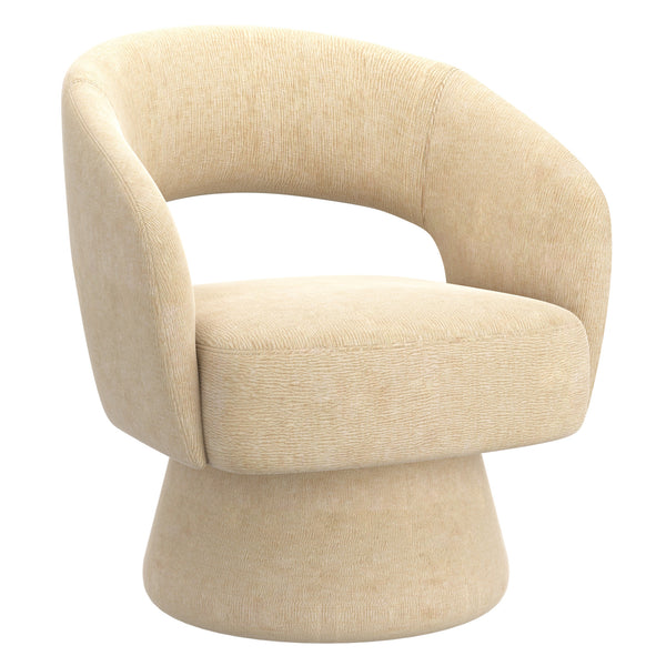 Worldwide Home Furnishings Santo-accent Chair: Luxurious Oversized Bucket-style Design For Ultimate Comfort And Relaxation Beige Fabric 403-992bg