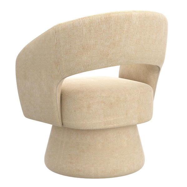 Worldwide Home Furnishings Santo-accent Chair: Luxurious Oversized Bucket-style Design For Ultimate Comfort And Relaxation Beige Fabric 403-992bg