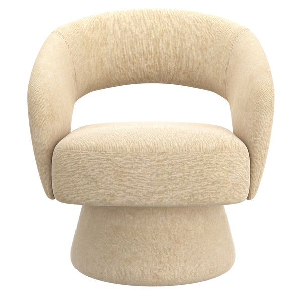 Worldwide Home Furnishings Santo-accent Chair: Luxurious Oversized Bucket-style Design For Ultimate Comfort And Relaxation Beige Fabric 403-992bg