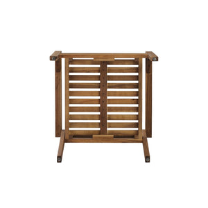 English Elm Dining Chair Set of 2 Wicker and Acacia Wood for Indoor or Covered Patio Use Natural Stained N776P381115N