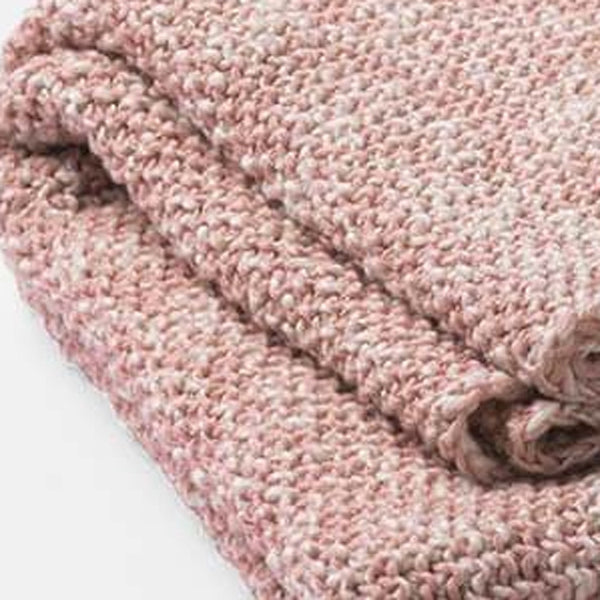 Homeroots Coral And White Chunky Tassel Organic Cotton Grey Throw Blanket  Cotton 403086