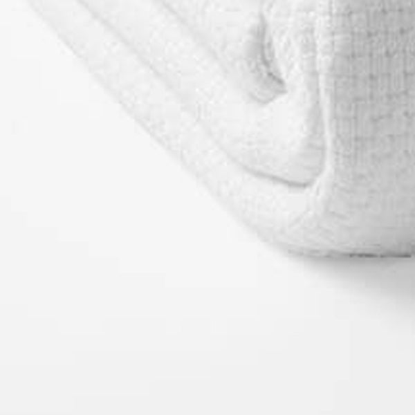 Homeroots White Premium Organic Cotton Basket Weave King Size Blanket  Cotton 403091