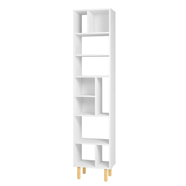 Homeroots Iko 78" White Modern Abstract Open Shelving Unit   403096