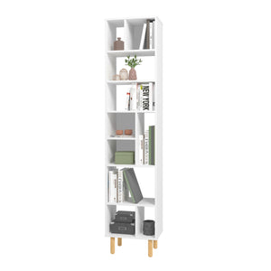 Homeroots Iko 78" White Modern Abstract Open Shelving Unit   403096