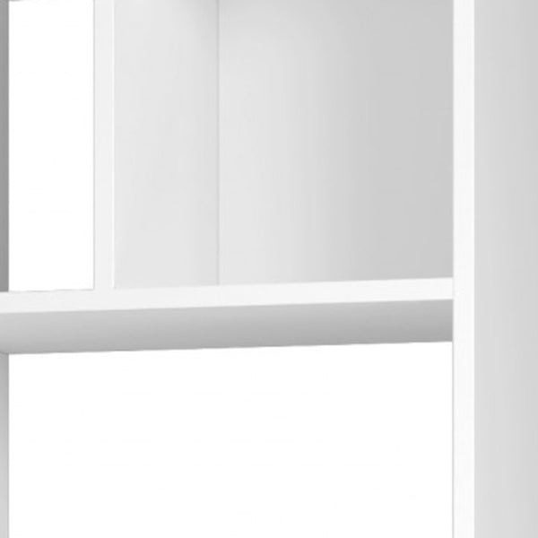 Homeroots Iko 78" White Modern Abstract Open Shelving Unit   403096