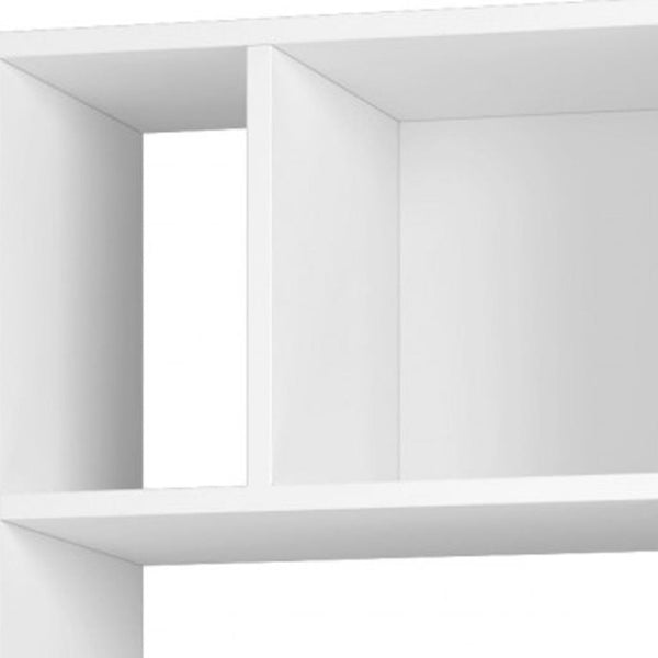 HomeRoots 78" Tall Brown and White Wood Ten-Tier Bookcase - Stylish Storage Solution for Any Space! 403096