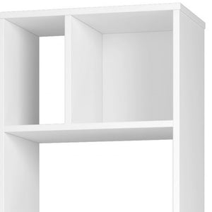Homeroots Iko 78" White Modern Abstract Open Shelving Unit   403096