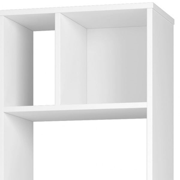 Homeroots Iko 78" White Modern Abstract Open Shelving Unit   403096