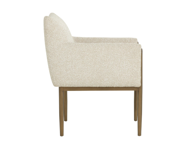 Sunpan Olea Lounge Chair - Mid-century Modern Design In Santa Cruz Oatmeal With Chic Bronze Legs Taupe Fabric 112032