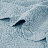 Madison Park Tuscany Cottage/Country Oversized Quilted Throw with Scalloped Edges MP50-8385 Blue