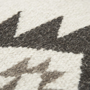 Homeroots Cream Beige Classic Ikat Pattern Throw Pillow   403327