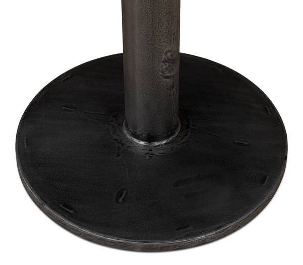 Sarreid Cafe Table – Elegant Solid Walnut With Gunmetal Accents For Modern Dining & Stylish Gatherings Brown  40332