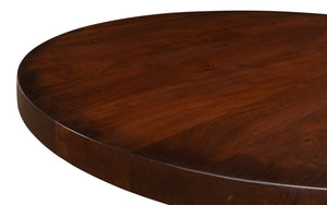 Sarreid Cafe Table – Elegant Solid Walnut With Gunmetal Accents For Modern Dining & Stylish Gatherings Brown  40332