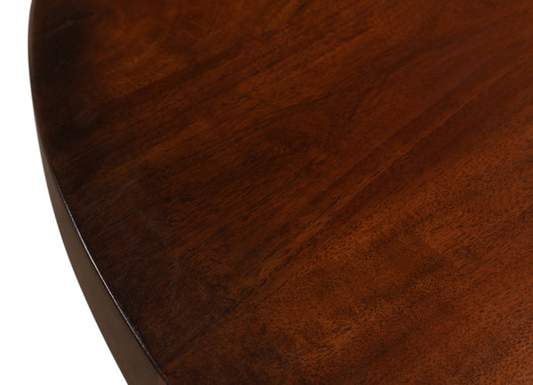 Sarreid Cafe Table – Elegant Solid Walnut With Gunmetal Accents For Modern Dining & Stylish Gatherings Brown  40332