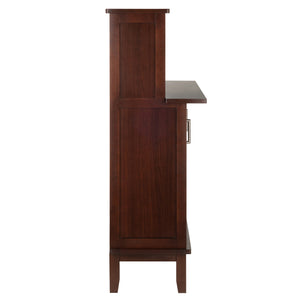 Winsome Wood Beynac Wine Bar - Elegant Cappuccino Buffet Cabinet With Wine Storage, Glass Rack & Versatile Design Cappuccino Solid ,Composite Wood 40339-winsome-wood