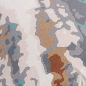 Homeroots Gray Navy Abstract Printed Throw Pillow   403428