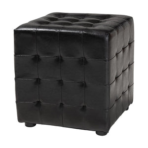 Baxton Studio Baxton Studio Modern Cube Ottoman Set of 2 – Stylish, Lightweight Footrest with Tufted Design Black BH-5589-BLACK-OTTO