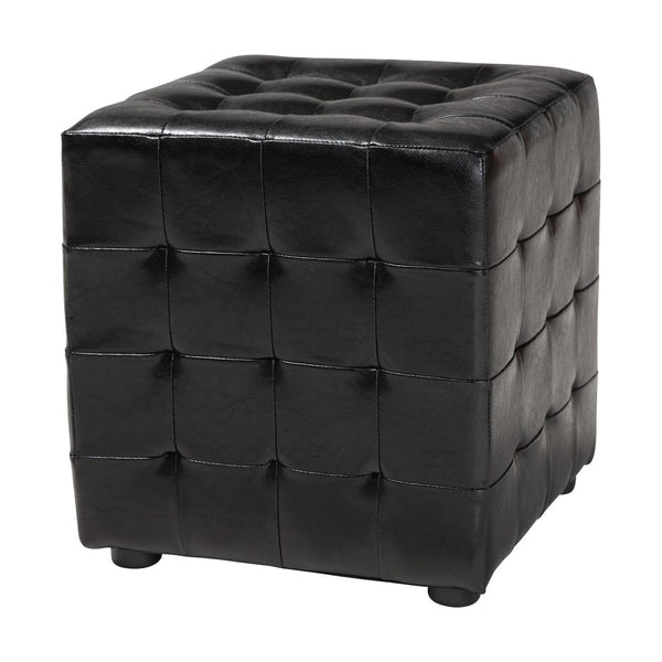 Baxton Studio Baxton Studio Modern Cube Ottoman Set of 2 – Stylish, Lightweight Footrest with Tufted Design Black BH-5589-BLACK-OTTO