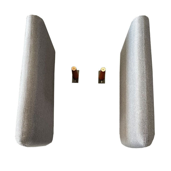 Homeroots Loft Gray 56" Round Arm Modular Loveseat   403591