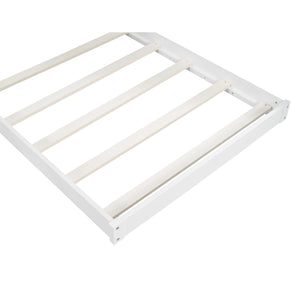 Homeroots White Twin Over Twin Perpendicular Bunk Bed With Storage Stairs And Slide  Manufactured Wood And Solid Wood 403615