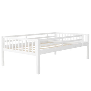 Homeroots White Full Over Double Twin Triple Bunk Beds With Drawers  Manufactured Wood And Solid Wood 403618