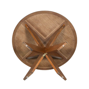 English Elm Christopher Knight Home® - Round MDF Dining Table Cherry – Modern Farmhouse Round Kitchen Table Seats 5, Easy Assembly, 300lb Capacity, Space-Saving Elegance N779P266070C