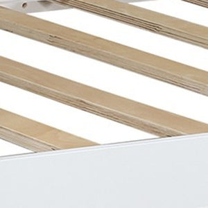 Homeroots White Twin Over Full Farmhouse Style Bunk Bed With Staircase  Manufactured Wood And Solid Wood 403622